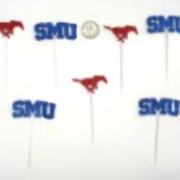 SMU Cupcake Toppers - Southern Methodist University - Picture 1 of 4